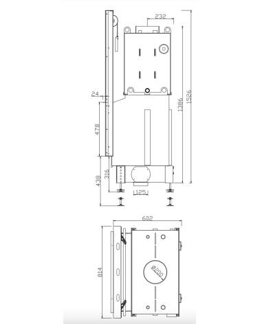 INSERT CHEMINÉE PORTE GUILLOTINE NEMO 4/24 chauffage central 21/16 kW