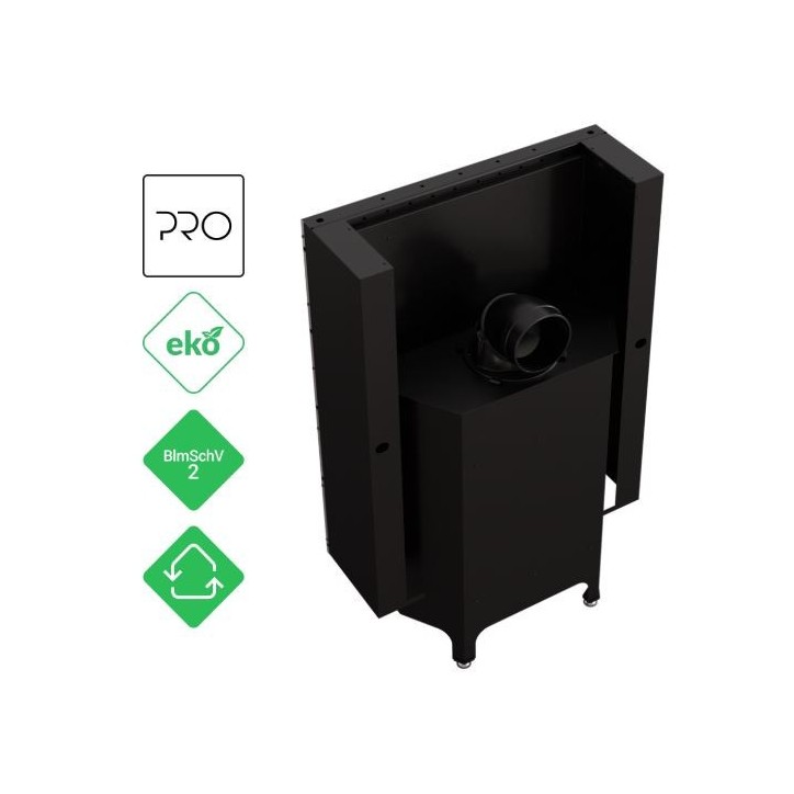 Insert cheminées à bois NADINE porte guillotine 16.5 kW