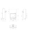 Insert cheminées à bois NADINE porte guillotine 16.5 kW