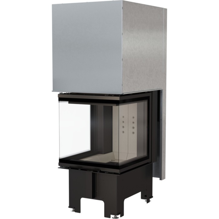 Insert cheminée à bois 3 côtés vitrées, Porte guillotine, 10 kW NOLWENN Insert cheminée à bois 3 côtés vitrées, Porte guillotine, 10 kW NOLWENN