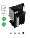 Insert cheminées à bois NADINE BS porte guillotine 2 côtés vitrés, version Droite 17 kW