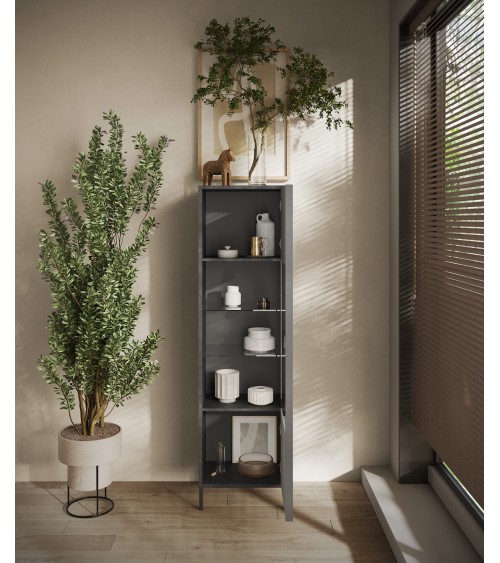 Vitrine ETNA 55 cm Plomb, gypse et ardoise