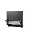 Insert cheminées à bois MB 160 CM porte guillotine 21 kW  + 8 bouches recuperateur de chaleur