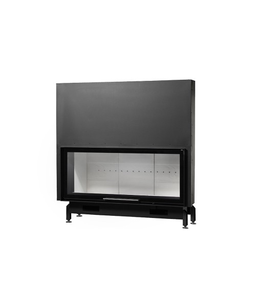 Insert cheminées à bois MB 160 CM porte guillotine 21 kW  + 8 bouches recuperateur de chaleur