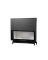 Insert cheminées à bois MB 160 CM porte guillotine 21 kW  + 8 bouches recuperateur de chaleur