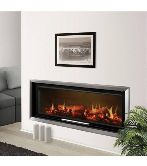 Insert cheminées à bois  200 EVO LD porte guillotine 22 kW + 8 bouches recuperateur de chaleur