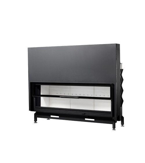 Insert cheminées à bois  200 EVO LD porte guillotine 22 kW + 8 bouches recuperateur de chaleur