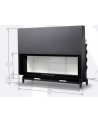 Insert cheminées à bois  200 EVO LD porte guillotine 22 kW + 8 bouches recuperateur de chaleur