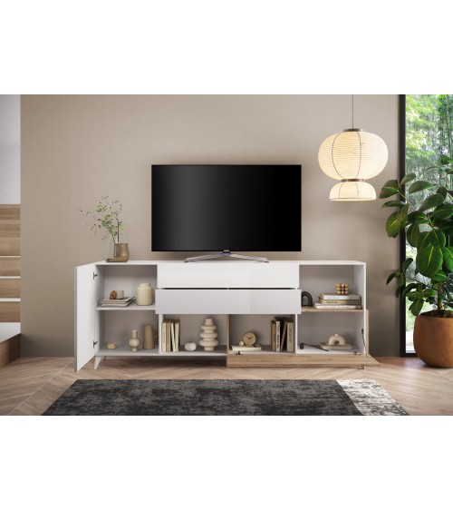 Buffet ANDORRE 240 cm 2 portes et 2 tiroirs Coloris au choix