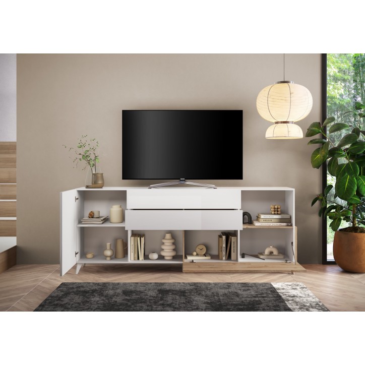 Buffet ANDORRE 240 cm 2 portes et 2 tiroirs Coloris au choix