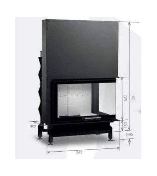 Insert de cheminée 90 EVO CGR LD d200 87 CM  14kW