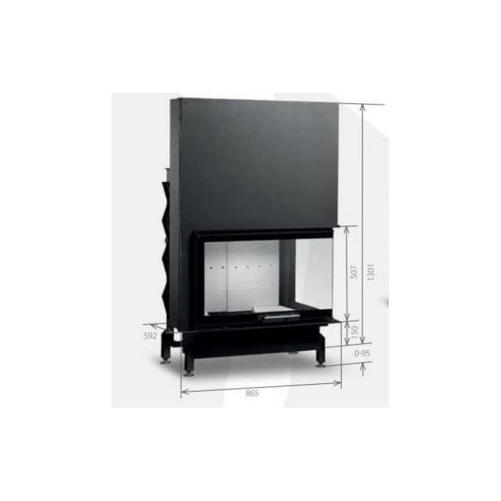 Insert de cheminée 90 EVO CGR LD d200 87 CM  14kW