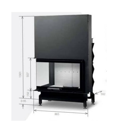 Insert de cheminée 90 EVO CGL LD d200 87 CM 14kW