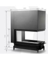 Insert de cheminée 100 EVO V LD d200 110 CM  14kW PREMIUM