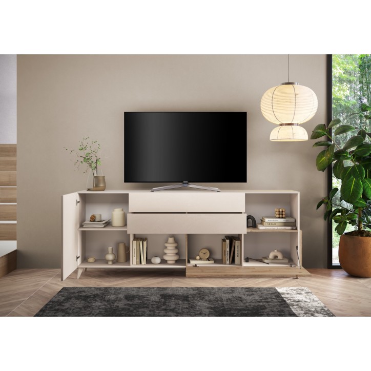 Buffet ANDORRE 240 cm 2 portes et 2 tiroirs Coloris au choix