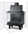 Insert de cheminée 60 BU d150 57 CM  6 kW