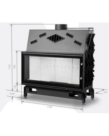 Insert de cheminée 110 EVO d200 21kW