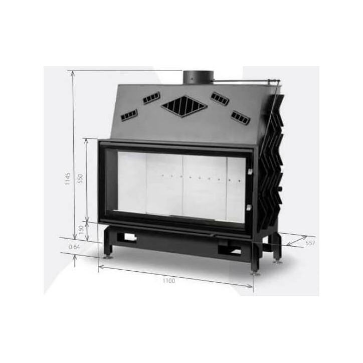 Insert de cheminée 110 EVO d200 21kW Insert de cheminée 110 EVO d200 21kW