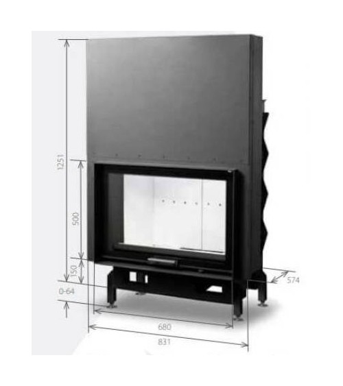 Insert de cheminée 80 CM LD EVO 14kW design haut de gamme