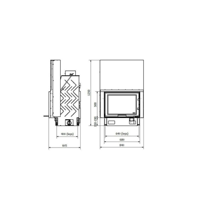 Insert de cheminée 80 CM LD EVO 14kW design haut de gamme Insert de cheminée 80 CM LD EVO 14kW design haut de gamme