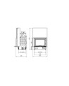 Insert de cheminée 80 CM LD EVO 14kW design haut de gamme