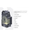 Insert de cheminée 80 CM LD EVO 14kW design haut de gamme