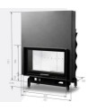Insert de cheminée 100 EVO LD d200 96 CM  17kW design haut de gamme