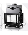 Insert de cheminée 68 CM EVO 2D TUNNEL 13kW