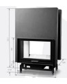 Insert de cheminée 80 EVO 2LD TUNNEL 84 CM 12kW design haut de gamme