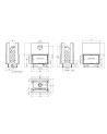Insert de cheminée 100 EVO 2LD TUNNEL d200 96 CM 14kW design haut de gamme