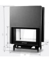 Insert de cheminée 130 EVO 2LD TUNNEL d200 126 CM 14kW design haut de gamme