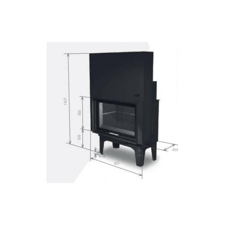 Insert de cheminée 100 JOY LD 96 CM 7kW porte relevable Insert de cheminée 100 JOY LD 96 CM 7kW porte relevable