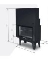Insert de cheminée 100 JOY LD 96 CM  7kW porte relevable