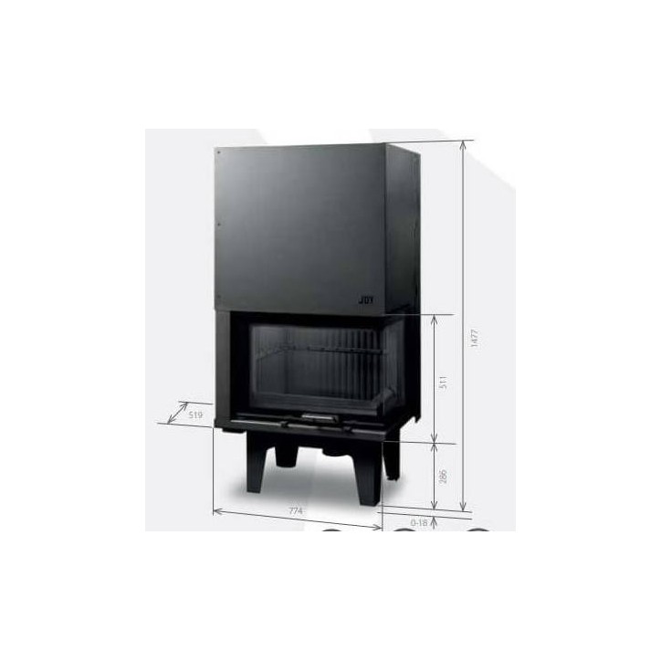 Insert de cheminée 80 JOY CG LD R d200 78 CM 7kW porte relevable Insert de cheminée 80 JOY CG LD R d200 78 CM 7kW porte relevable