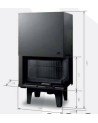 Insert de cheminée 80 JOY CG LD R d200 78 CM  7kW porte relevable