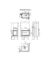 Insert de cheminée 80 JOY CG LD R d200 78 CM  7kW porte relevable