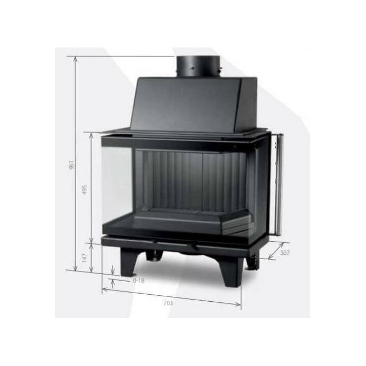 Insert de cheminée 70 BU 71 CM 7 kW