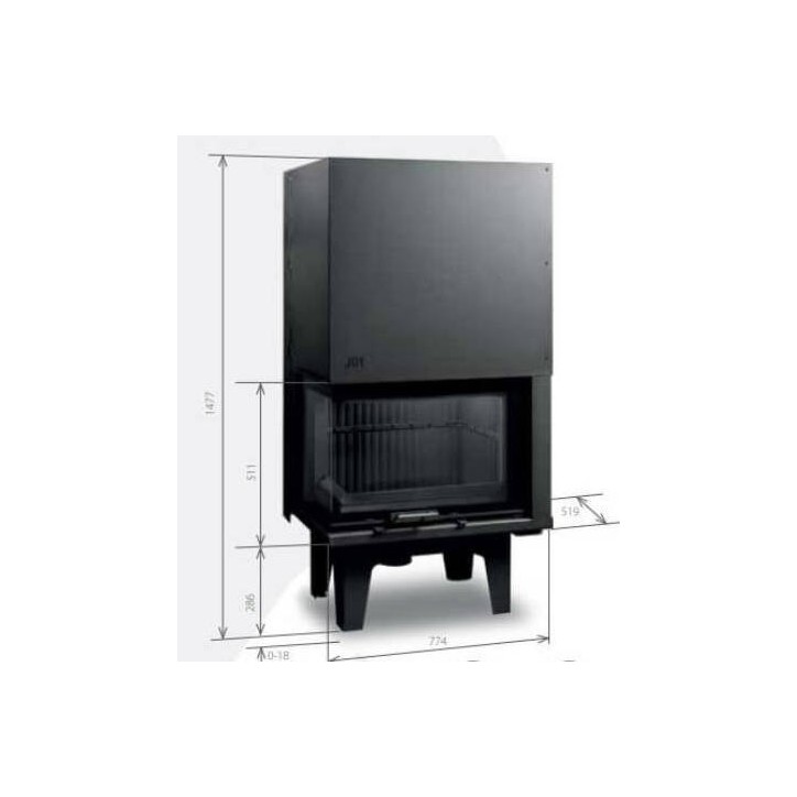 Insert de cheminée 80 JOY CG LD L d200 78 CM 7kW porte relevable Insert de cheminée 80 JOY CG LD L d200 78 CM 7kW porte relevable