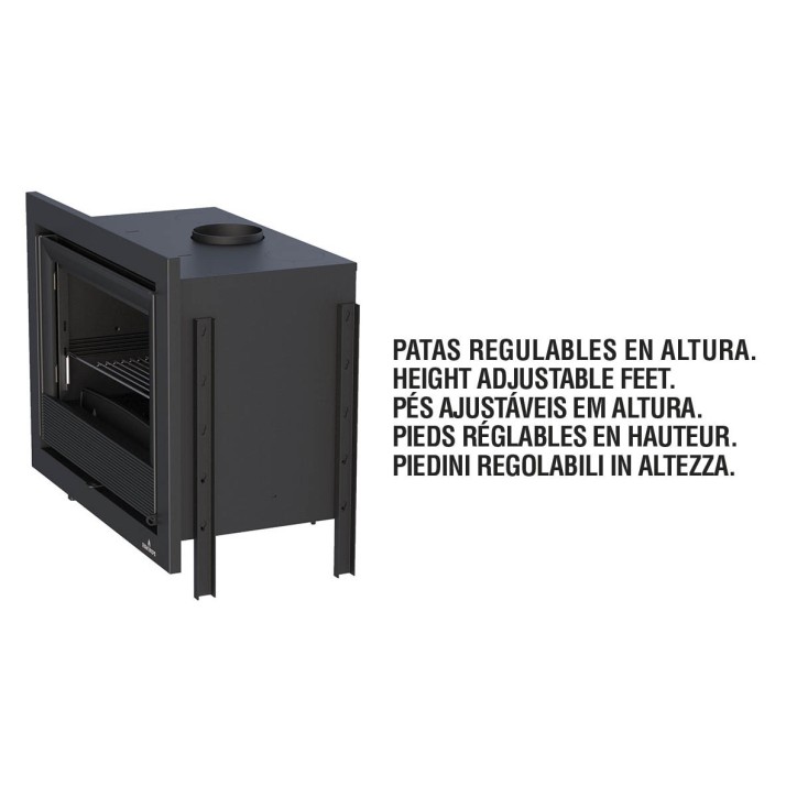 Insert bois porte relevable PARIS 90V‐G 15kW Insert bois porte relevable PARIS 90V‐G 15kW