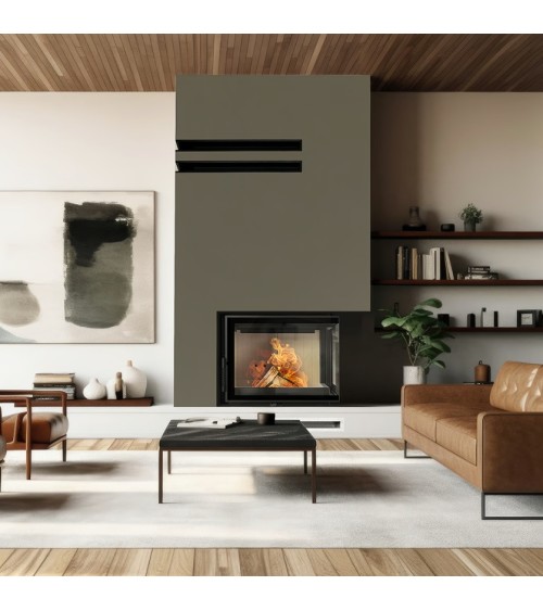 Insert cheminée FLOKI 8Kw vitre à droite