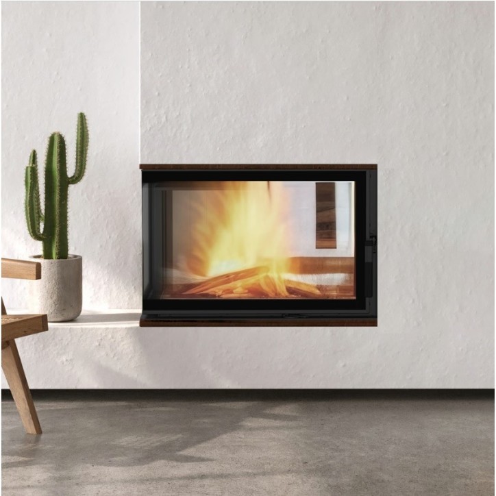 Insert cheminée FLOKI 8Kw vitre à gauche