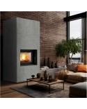 Cheminée modulaire FLOKI 8 Kw face avant GRIS