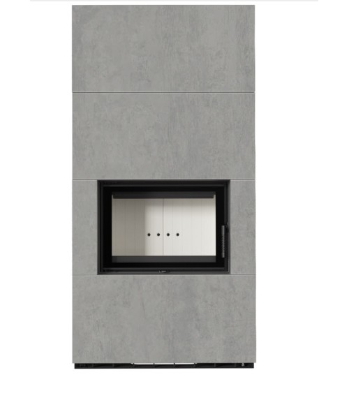 Cheminée modulaire FLOKI 8 Kw face avant GRIS