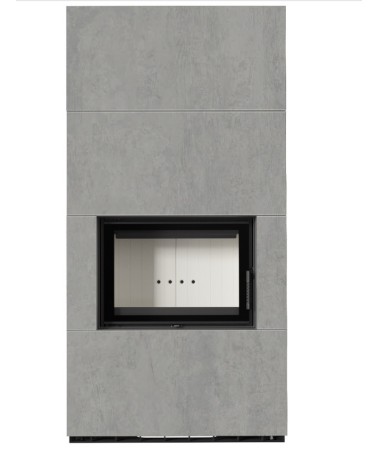 Cheminée modulaire FLOKI 8 Kw face avant GRIS