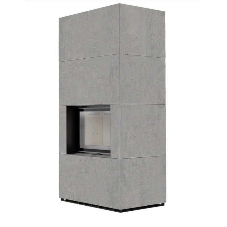 Cheminée modulaire FLOKI 8 Kw face avant GRIS