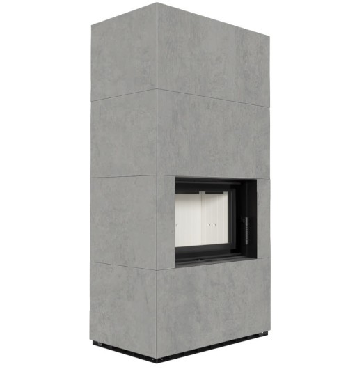 Cheminée modulaire FLOKI 8 Kw face avant GRIS