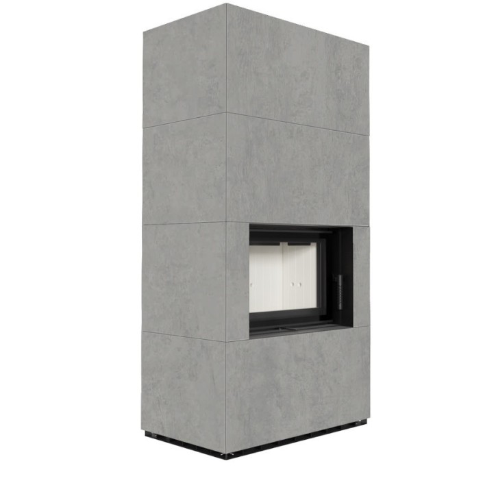 Cheminée modulaire FLOKI 8 Kw face avant GRIS
