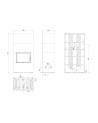 Cheminée modulaire FLOKI 8 Kw face avant GRIS