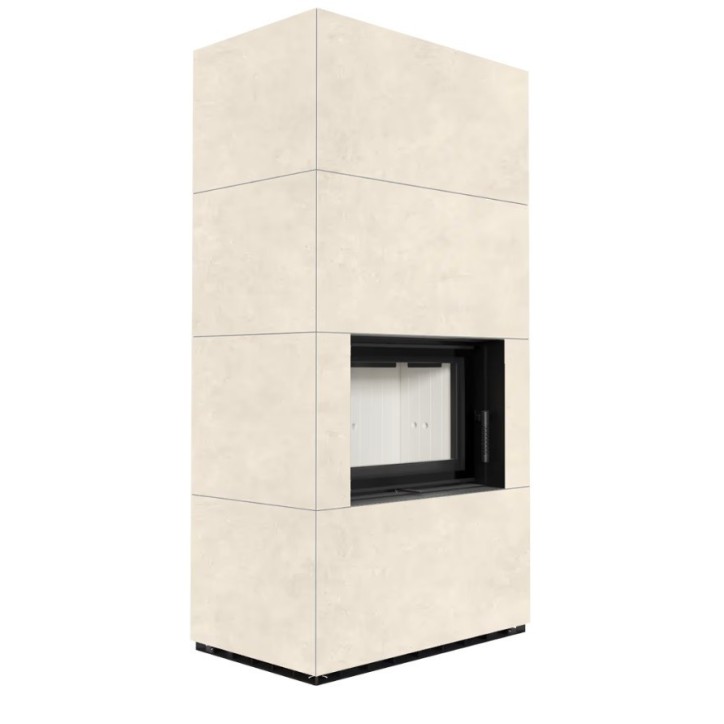 Cheminée modulaire FLOKI 8 Kw face avant CREME