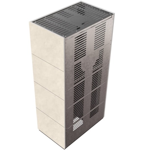 Cheminée modulaire FLOKI 8 Kw face avant CREME